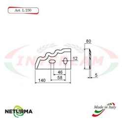L230 - Lama per Carri UNIFEED - Dentata - Ø80 - (10 Pz.)