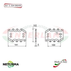 L228SX - Knife for mixer wagons UNIFEED - toothed - Ø102 - (10 Pcs.) - FARESIN