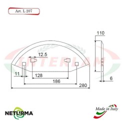 L207 - Knife for mixer wagons UNIFEED - Smooth - Ø110 - STORTI (5 Pcs.)