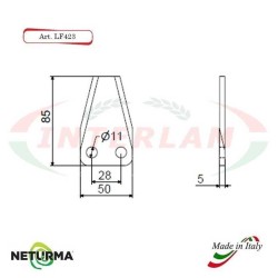 Knives for unifeed trailers and silage wagons  Straight LF 423 -25 Pcs
