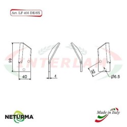 LF405DX - Knives for UNIFEED trailers and silage wagons - Folded - STORTI - (25 Pcs.)
