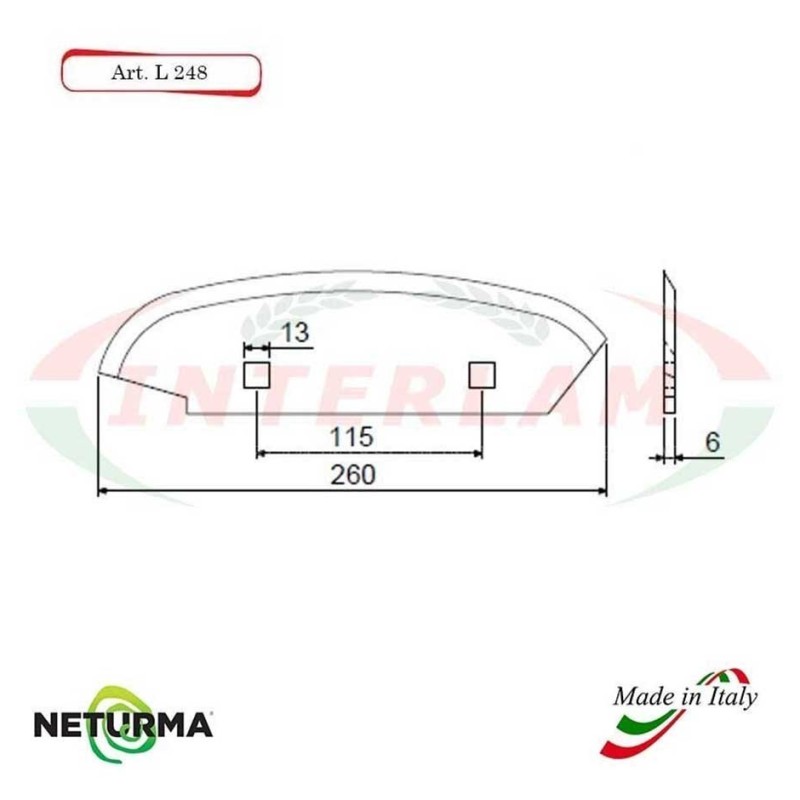 L248 - Knife for mixer wagons UNIFEED L248 Smooth - Ø 65 - STORTI - (10 Pcs.) L248 - Knife for mixer wagons UNIFEED L248 Smooth - Ø 65 - STORTI - (10 Pcs.)