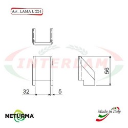 L224 - U -Knife for mixer wagons UNIFEED Smooth - STORTI - (10 Pcs.)