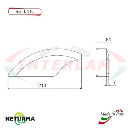 L316 - Knife for mixer wagons UNIFEED - Smooth - Ø81 - MARMIX - (5 Pcs.)