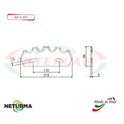 L403 - Lama per Carri UNIFEED - Dentata Ø84 - NUTRISERVICE - (10 Pz.)