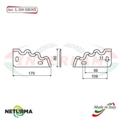L200SX - Lama per Carri UNIFEED - Dentata - Ø80 - COMAG ( 10 Pz.)
