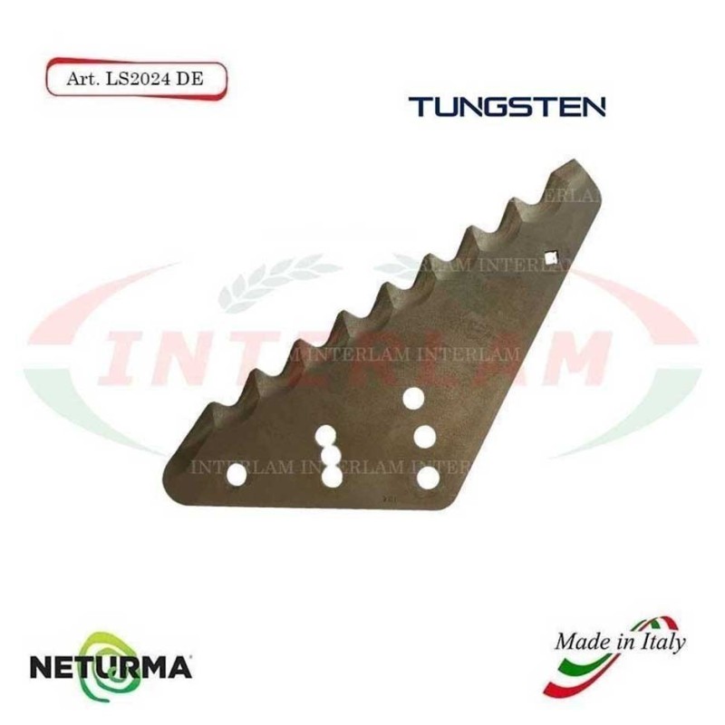 LS2024DX - TUNGSTENO - Lama per Carri UNIFEED L - STORTI - (5 Pz.) LS2024DX - TUNGSTENO - Lama per Carri UNIFEED L - STORTI - (5 Pz.)