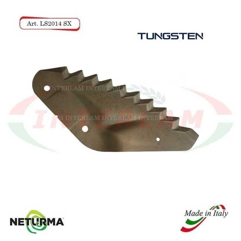 LS2014SX - TUNGSTEN - Left - Knife for mixer wagon UNIFEED - Vertical - Toothed -FOLDED - FARESIN - (5 Pcs.) LS2014SX - TUNGSTEN - Left - Knife for mixer wagon UNIFEED - Vertical - Toothed -FOLDED - FARESIN - (5 Pcs.)