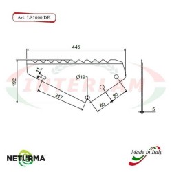 LS1000DX - Lama per Carri UNIFEED - OMAS - (5 Pz.)