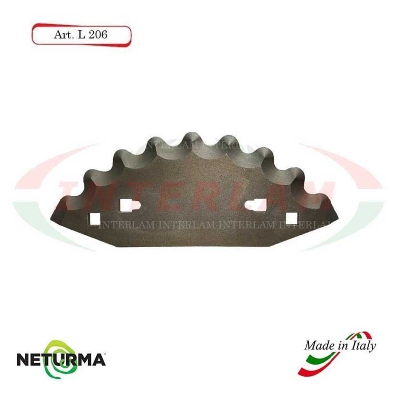 L206 - Knife for mixer wagons UNIFEED - toothed- Ø112 - STORTI (5 Pcs.)