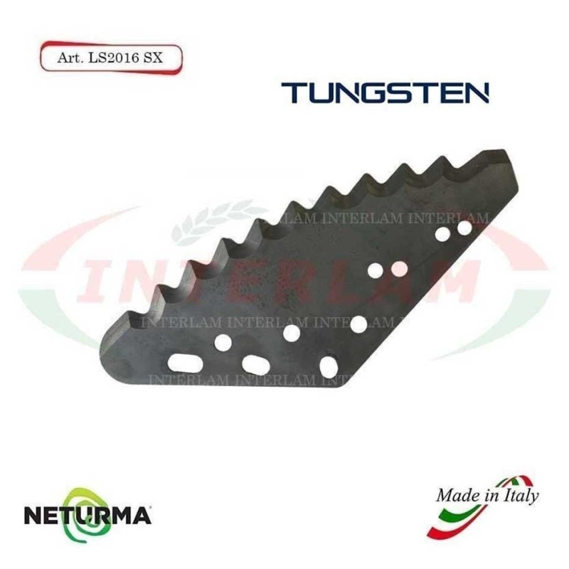 LS2016SX - TUNGSTEN - Left - Knife for mixer wagon UNIFEED Vertical - FARESIN - (5 Pcs.) LS2016SX - TUNGSTEN - Left - Knife for mixer wagon UNIFEED Vertical - FARESIN - (5 Pcs.)