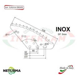 LS2016DX  INOX  Knife for mixer wagon UNIFEED  ITALMIX (1 Pcs.)