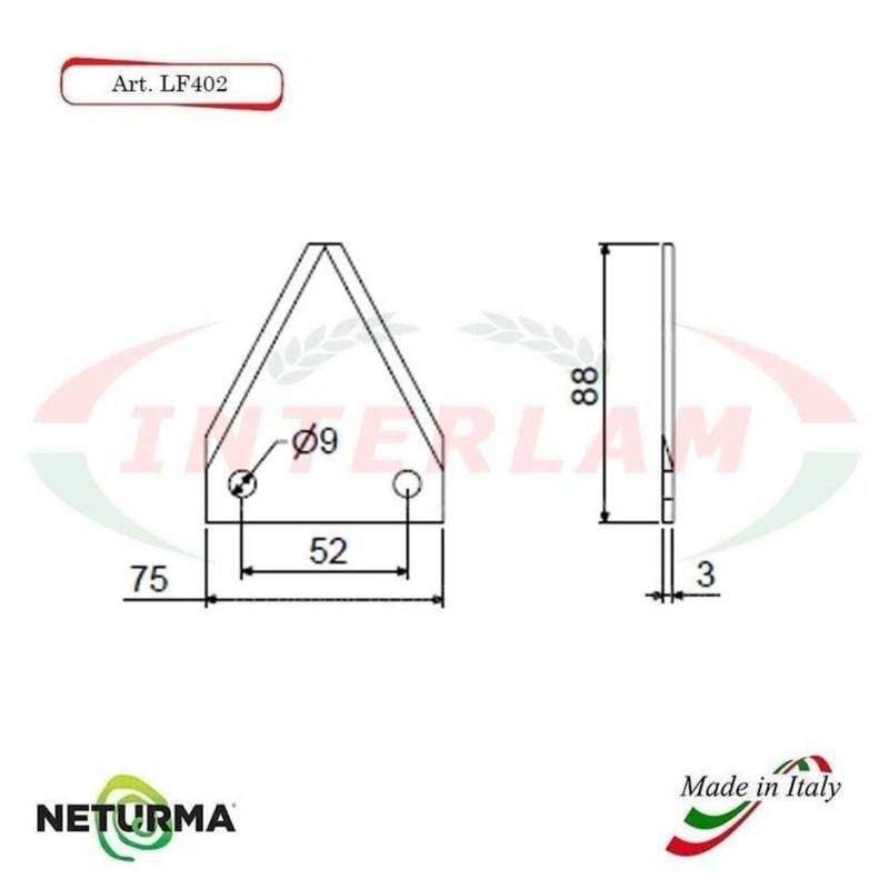 LF402 - Lama per FRESA Carri UNIFEED - (25 Pz.)