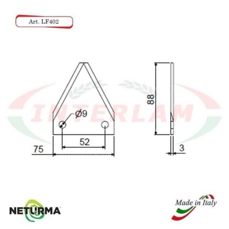 LF402 - Straight knives for unifeed trailers and silage wagons  25 Pcs