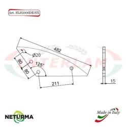 SUPPORTO per Lame Carri UNIFEED SLS 2006 DX/SX - SUPERTINO