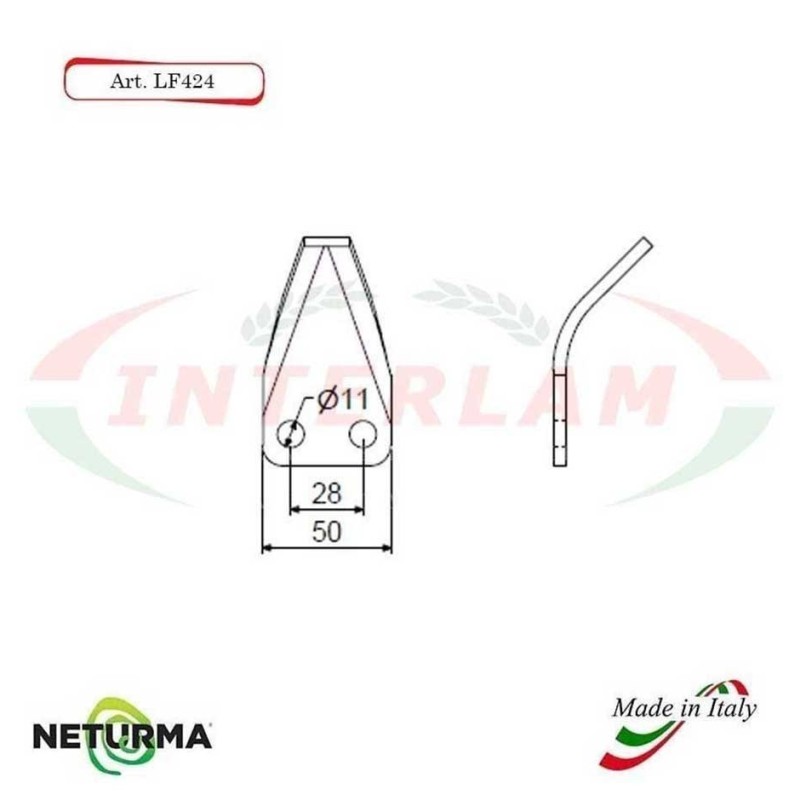 LF424 - Knives for UNIFEED trailers and SILAGE wagons CURVE - SILOKING - (25 Pcs.)
