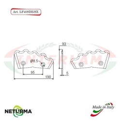 LF409DX - Lama per FRESA Carri UNIFEED DENTATA  - PAGLIARI