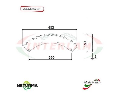 LK302 - Lame TRINCIA Foraggi e Mais KEMPER - TIPO NUOVO - (8 Pz.)