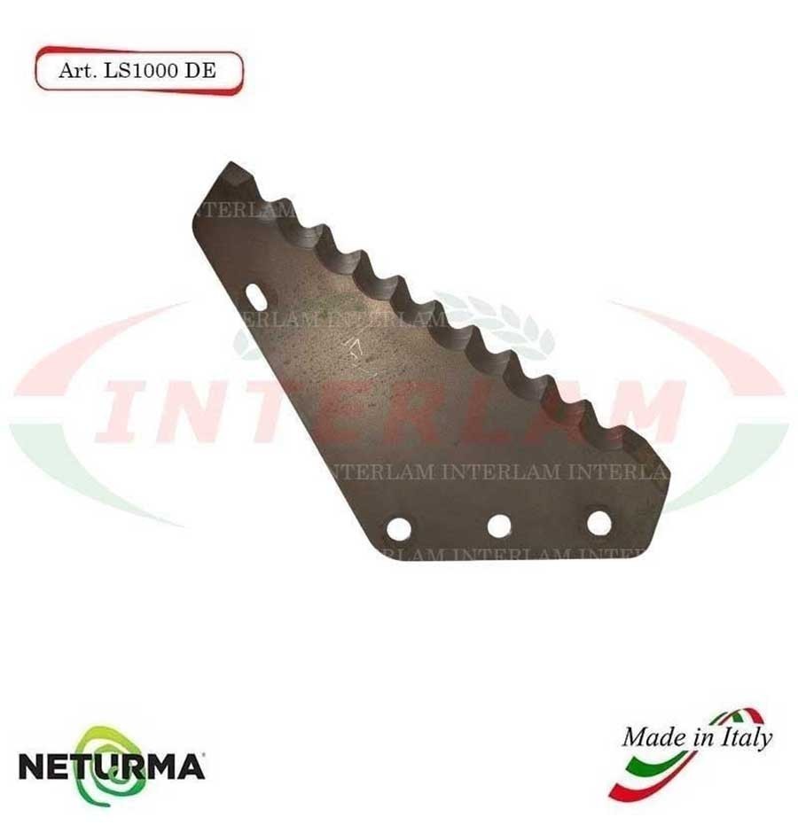 LS1000DX - Right - Knife for mixer wagon UNIFEED - Vertical - Toothed - LUCLAR - MUTTI - ITALMIX - OMAS - SGARIBOLDI - (5 Pcs.)