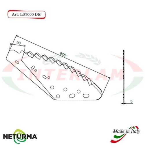 LS3000DX - Lama per Carri UNIFEED  - (3 Pz.)