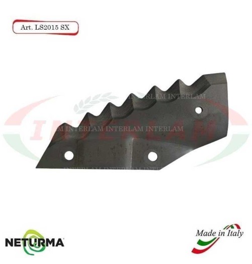 LS2015SX - Left - Knife for mixer wagon UNIFEED - Vertical - Toothed - Folded - TRIOLET - (5 Pz.)