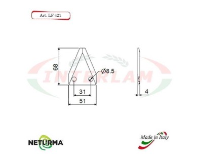LF421 - Lama per FRESA Carri UNIFEED - STORTI - (25 Pz.)