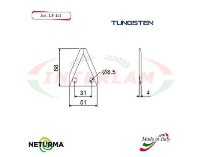 LF421T - TUNGSTEN - Knives for unifeed trailers and silage wagons - STORTI - (25 Pcs.)