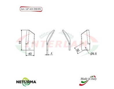 LF405SX - Knives for UNIFEED trailers and silage wagons - Folded - AGM - (25 Pcs.)