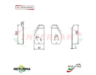Knives for UNIFEED trailers and silage wagons LF 406 SX - (10 Pcs.)