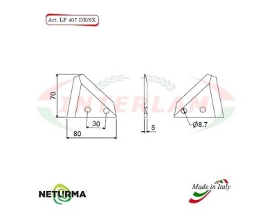 LF407DX - Knives for UNIFEED trailers and silage wagons -  AGM - (25 Pcs.)