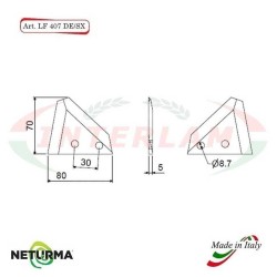 LF407DX - Lama per FRESA Carri UNIFEED - AGM - (25 Pz.)