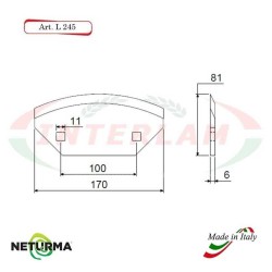 L245 - Lama per Carri UNIFEED - Liscia - Ø81 - STORTI - (10 Pz.)