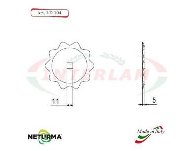 LD104 - Knife for mixer wagons  UNIFEED - Toothed - Ø95 - (25 Pcs.) - COMAG