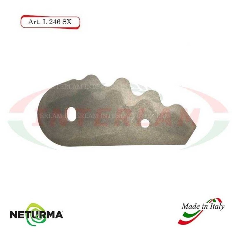 L246SX - Left - Knife for mixer wagons UNIFEED - Toothed  Ø91 - STORTI  - (10Pcs.)