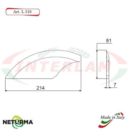 L316 - Lama per Carri UNIFEED - Liscia - Ø81 - MARMIX - ALIECO - (5 Pz.)
