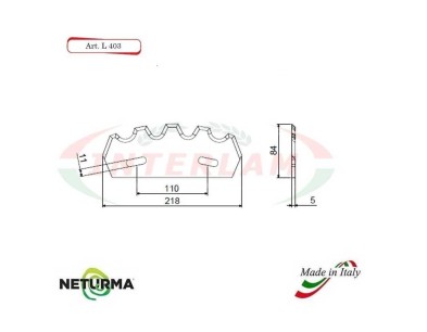 L403 - Knife for mixer wagons UNIFEED Toothed - Ø84 - NUTRISERVICE