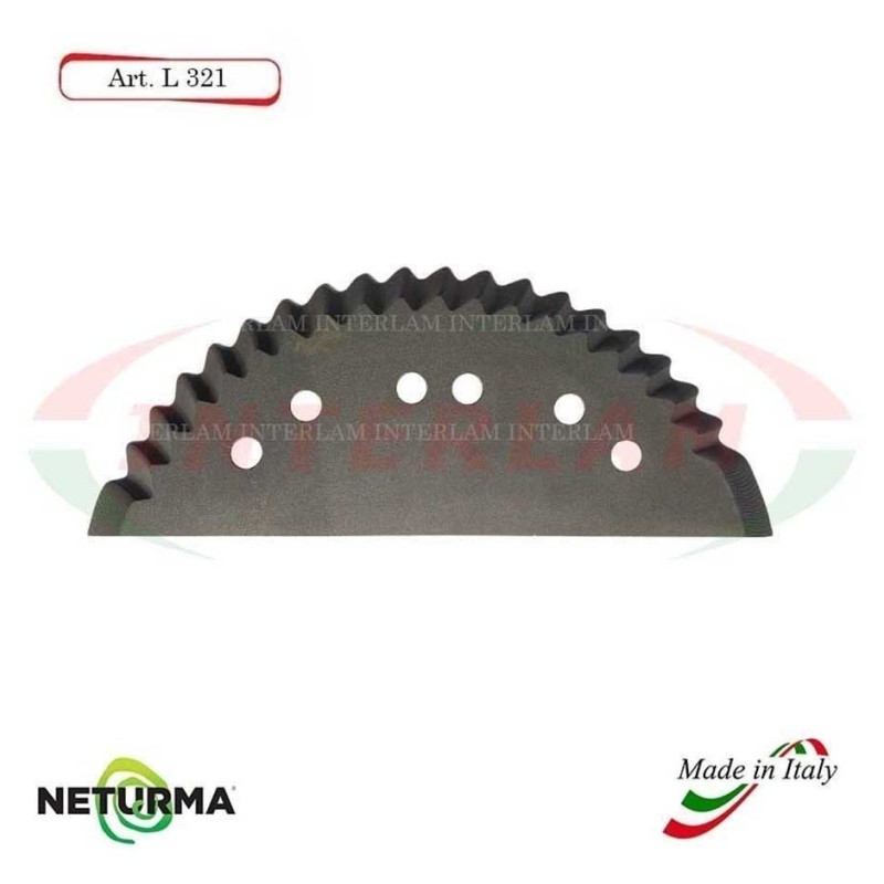 L321 - Knife for mixer wagons UNIFEED Toothed  - Ø142 - ALIECO - 5 Pcs.