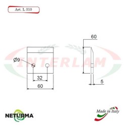 L310 - Knife for mixer wagons UNIFEED Smooth - Ø60 - MARCHINI - (15 Pcs.)
