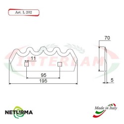 L202 - Knife for mixer wagons UNIFEED Smooth - Ø70- MARMIX  - (10 Pcs.)