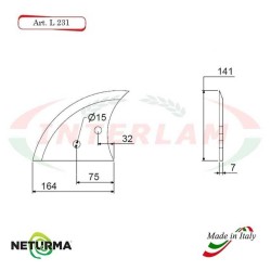 L231 -  Lama per Carri UNIFEED - Liscia - Ø141 - MARMIX - ALIECO - (5 Pz.)