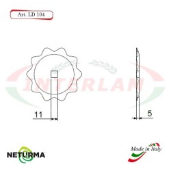 LD104 - Lama per Carri UNIFEED - Dentata - Ø95 - (25 Pz.) - LUCLAR