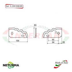 L208DX - Lama per Carri UNIFEED Dentata - Ø80 - GILIOLI - (10 Pz.)