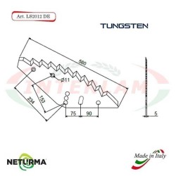 LS2012DX - TUNGSTENO -Lama per Carri UNIFEED - MAYER