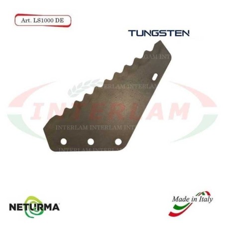 LS1000DX -TUNGSTEN - Knife for mixer wagon UNIFEED Vertical  Toothed  - ITALMIX - (5 Pcs)