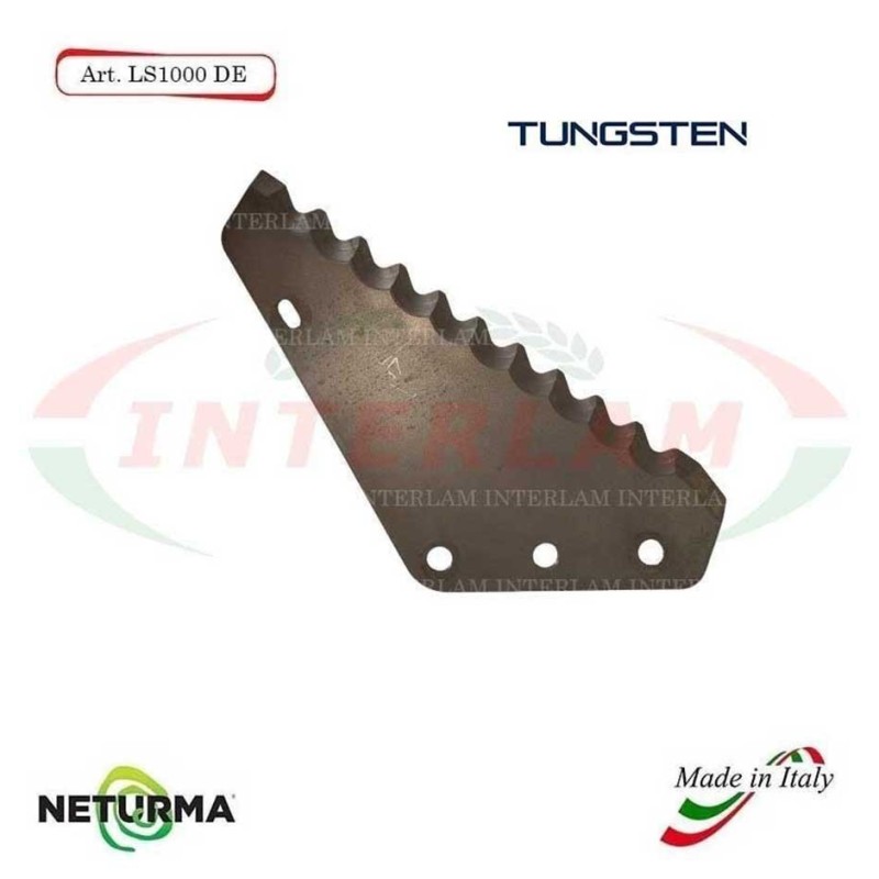LS1000DX -TUNGSTEN - Knife for mixer wagon UNIFEED Vertical  Toothed  - OMAS - (5Pcs)