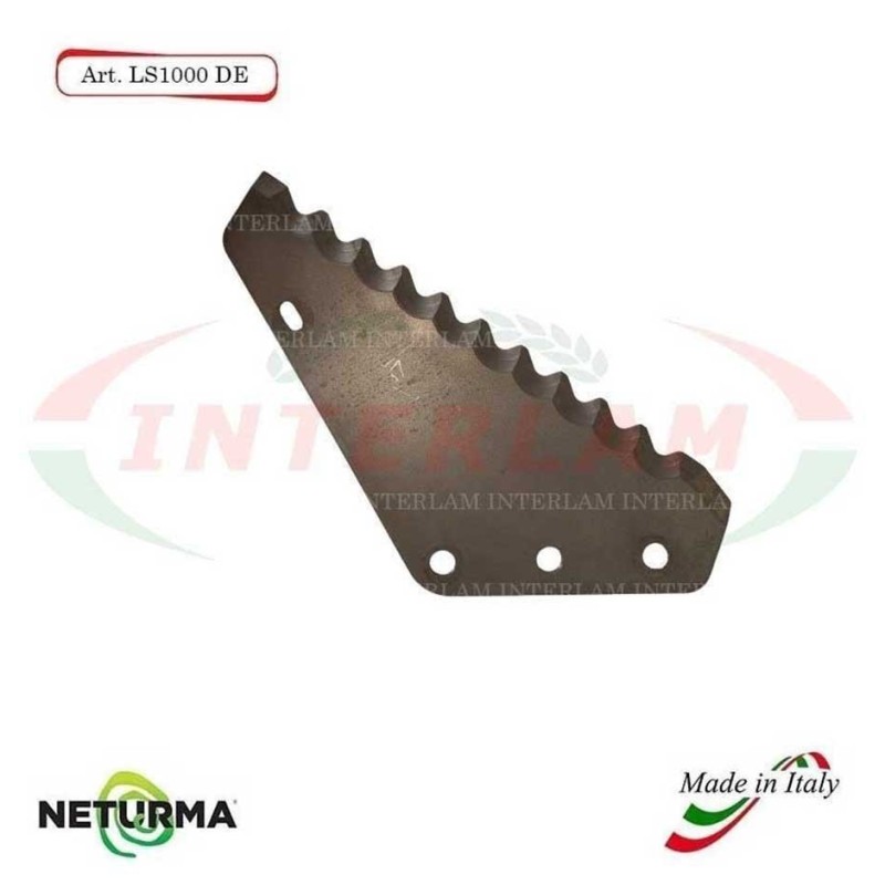 LS1000DX - Right - Knife for mixer wagon UNIFEED - Vertical - Toothed - LUCLAR - (5Pcs)