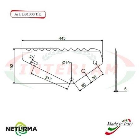 LS1000DX - Lama per Carri UNIFEED - SGARABOLDI - (5 Pz.)
