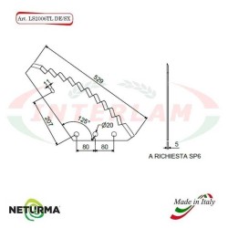 LS2006TLDX - Lama per Carri UNIFEED - LAZZARONI - SUPERTINO - CRAI - (5 Pz.)
