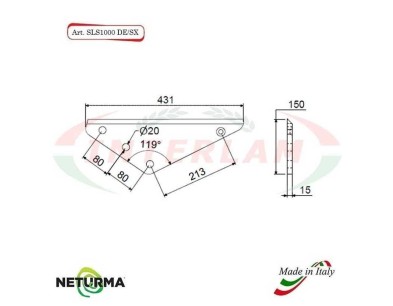 SLS 1000 DE/SX  - Knife SUPPORT for UNIFEED mixer wagons - OMAS - (3 Pcs)