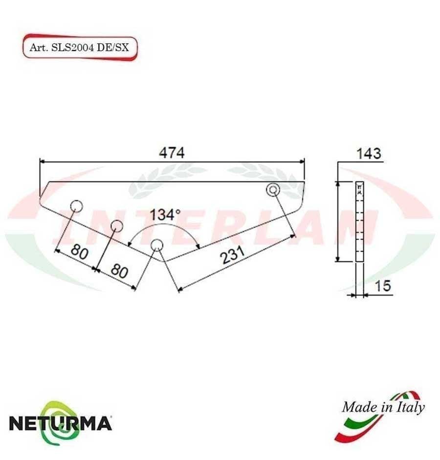 SLS 2004 DE/SX - SUPPORTO per Lame Carri UNIFEED - ITALMIX - (3 Pz.) SLS 2004 DE/SX - SUPPORTO per Lame Carri UNIFEED - ITALMIX - (3 Pz.)